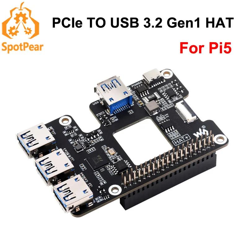  Pi5 PCIe to USB 3.2 Gen1 HAT PCIe to USB  